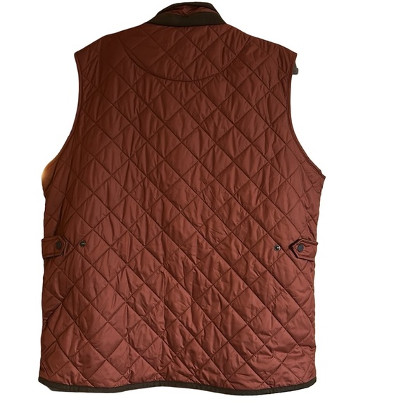 Peter Miller Rust Quilted Sleeveless Vest Size Large - Picture 4 of 9